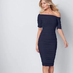 Venus ruched bodycon dress